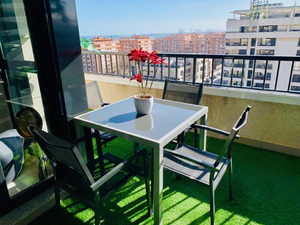Non Stress Atico Duplex Con Vistas Al Mar Apartment Valencia Luaran gambar