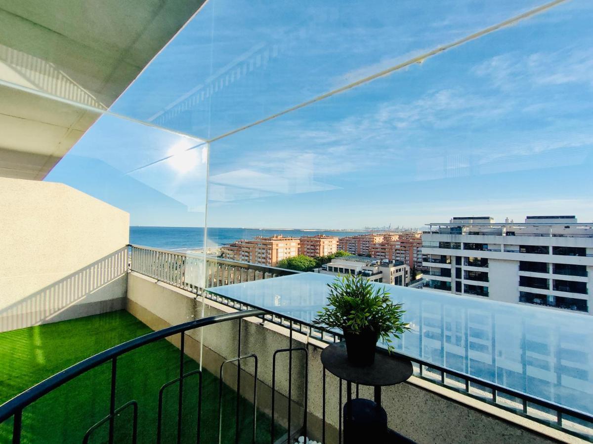 Non Stress Atico Duplex Con Vistas Al Mar Apartment Valencia Luaran gambar